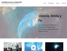 Tablet Screenshot of evidenciasdelacreacion.org